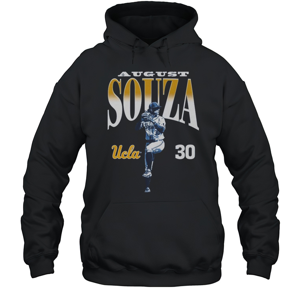 August Souza Illustrated 30 UCLA Bruins Baseball 2025 NCAA Big Ten Conference Painting T-shirt Unisex Hoodie