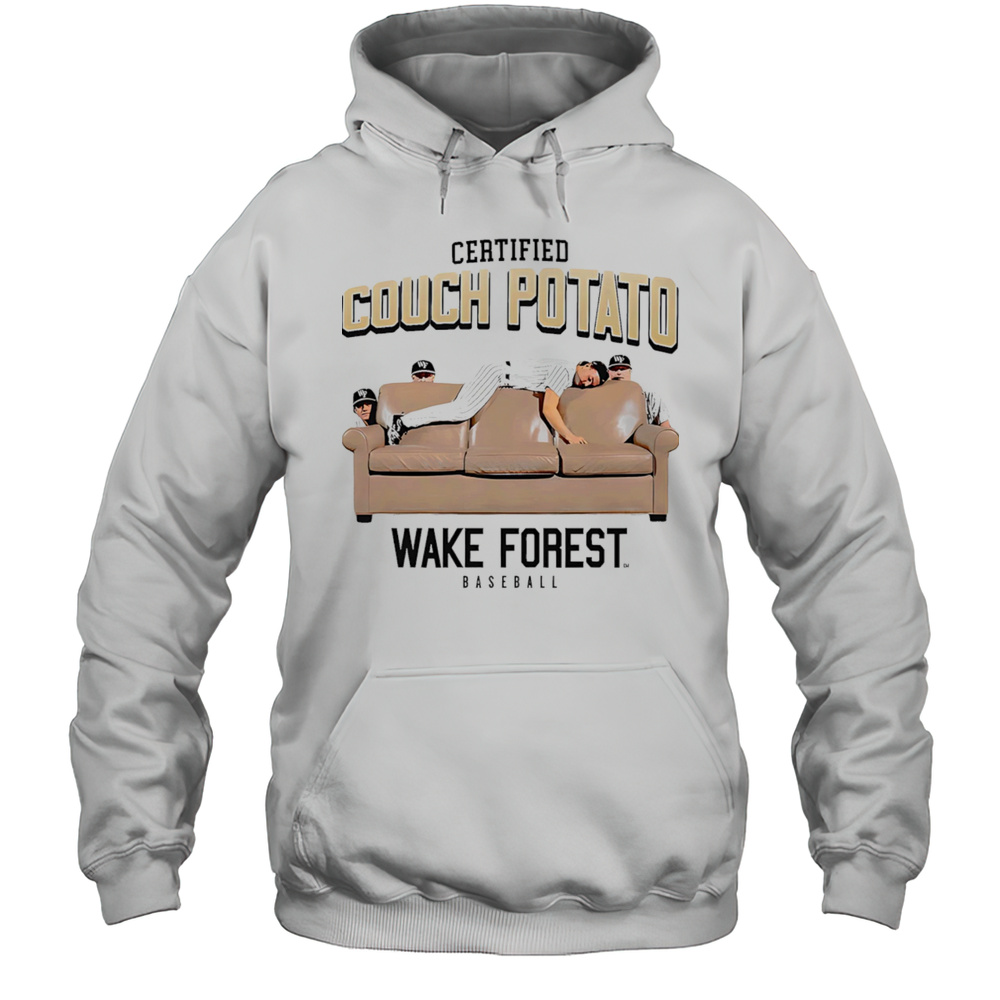 Certified Couch Potato Wake Forest Baseball Shirt Unisex Hoodie