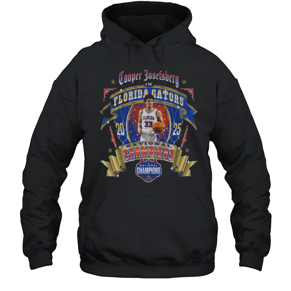 Cooper Josefsberg And The Florida Gators Basketball National Ribbon Champions 2025 NCAA Final Four T-shirt Unisex Hoodie