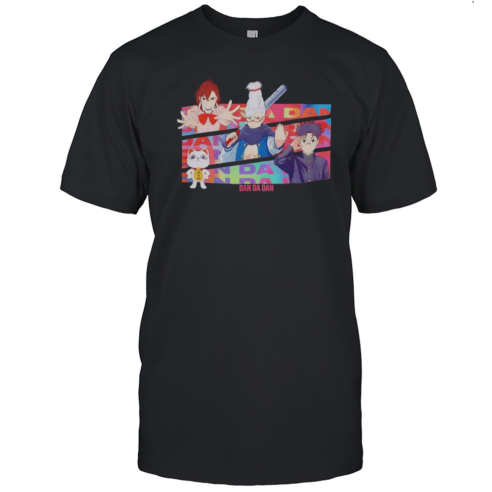 Dandadan Characters Colorful Stripe Shirt