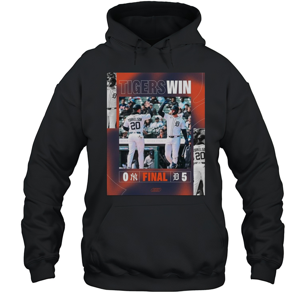 Detroit Tigers Baseball MLB Win 7-5 New York Yankees Final Score April 8 2025 T-shirt Unisex Hoodie