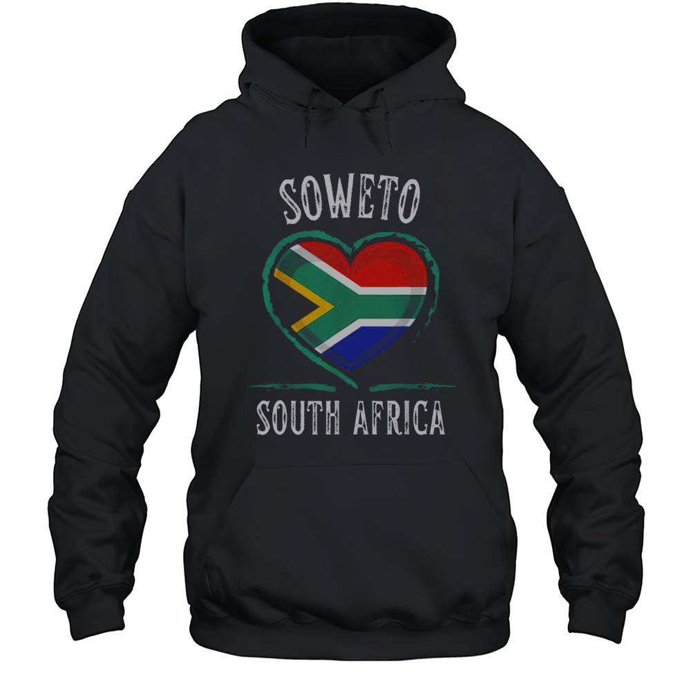 Good South Africa Flag Heart Soweto City T-Shirt Unisex Hoodie