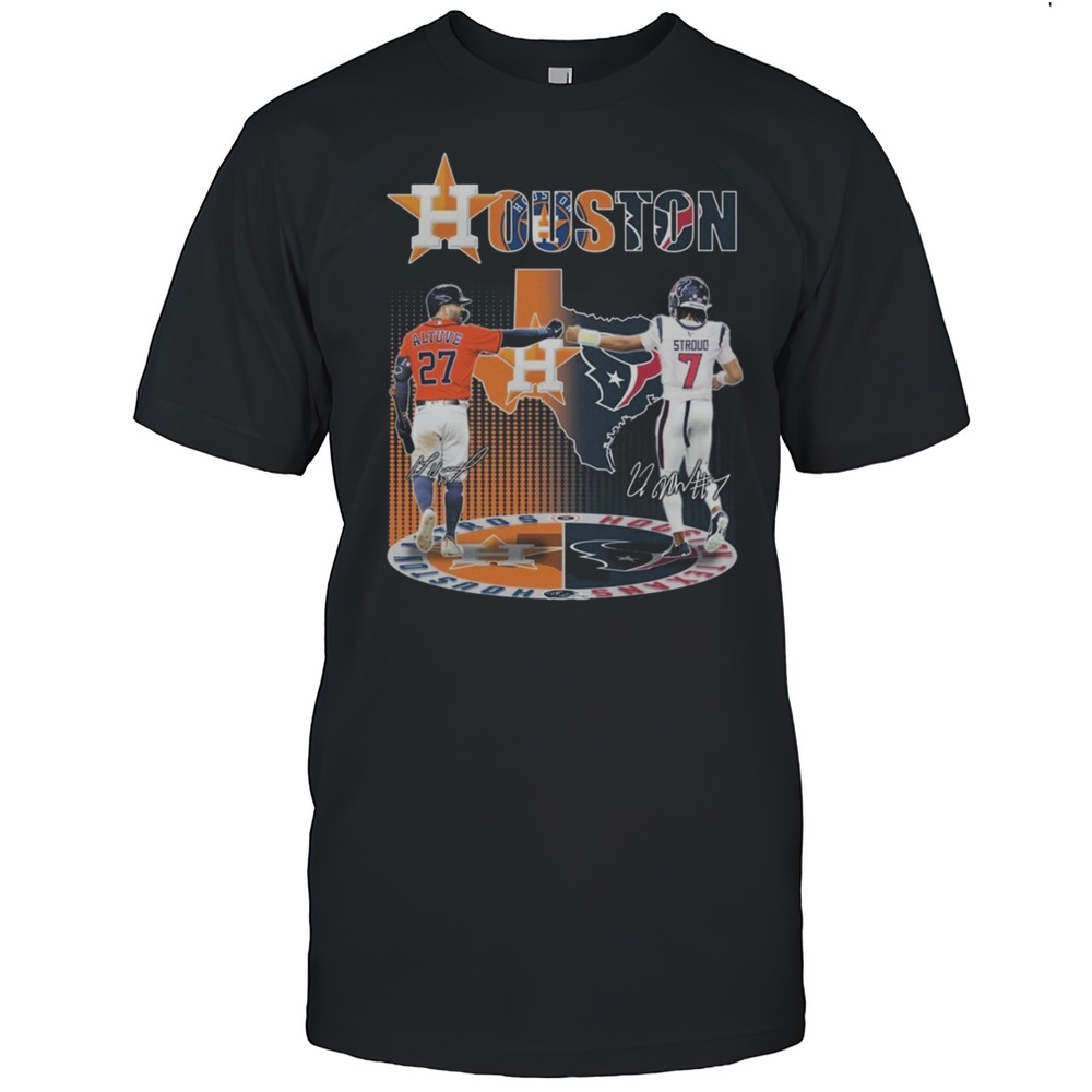 Houston Astros X Houston Texans Logo Signature 2025 Shirt
