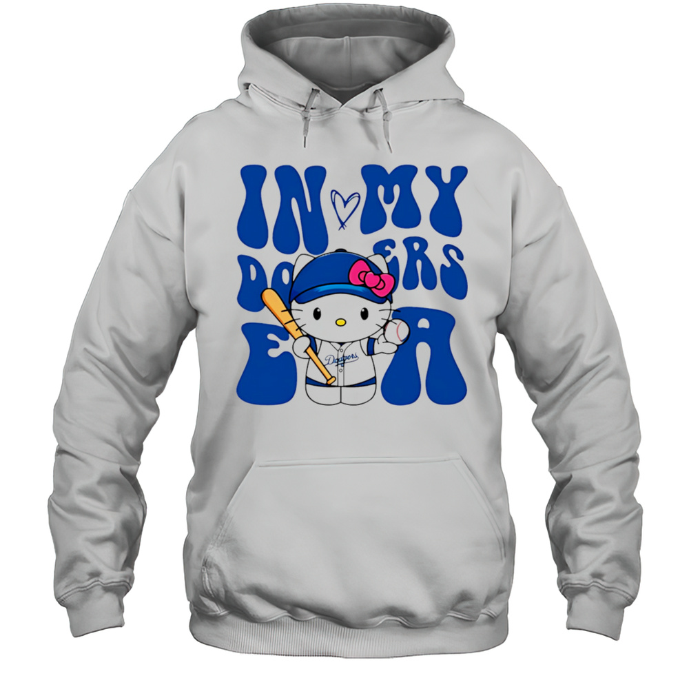 In My Dodgers Era Hello Kitty Baseball Shirt Unisex Hoodie