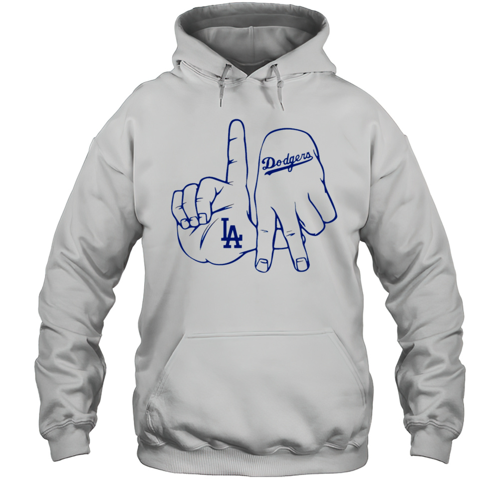La Dodgers Hand Baseball Mlb Shirt Unisex Hoodie