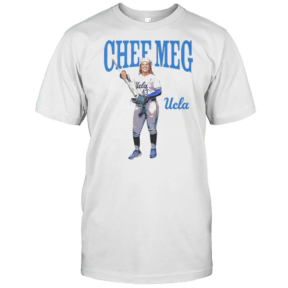 Megan Grant Chef Meg Illustrated UCLA Bruins Baseball 2025 NCAA Big Ten Conference Painting Graphic T-shirt