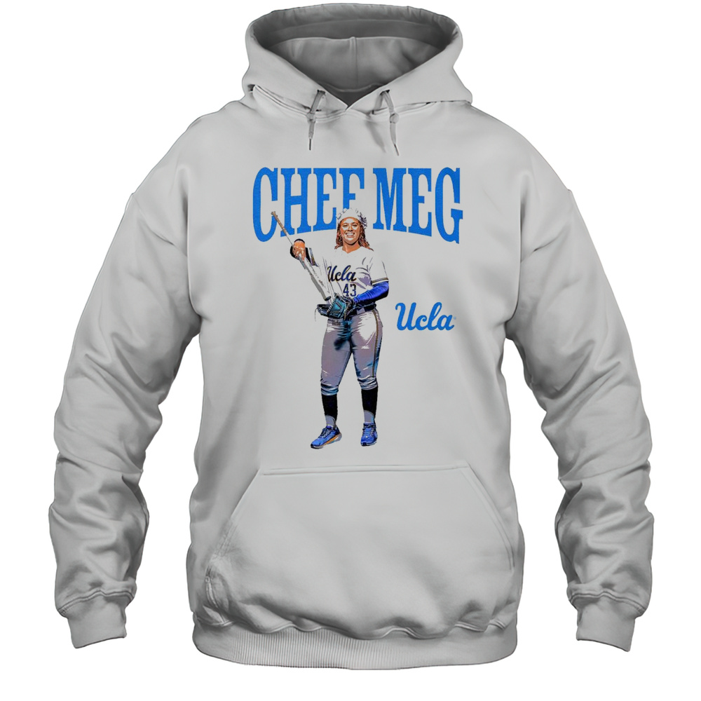Megan Grant Chef Meg Illustrated UCLA Bruins Baseball 2025 NCAA Big Ten Conference Painting Graphic T-shirt Unisex Hoodie