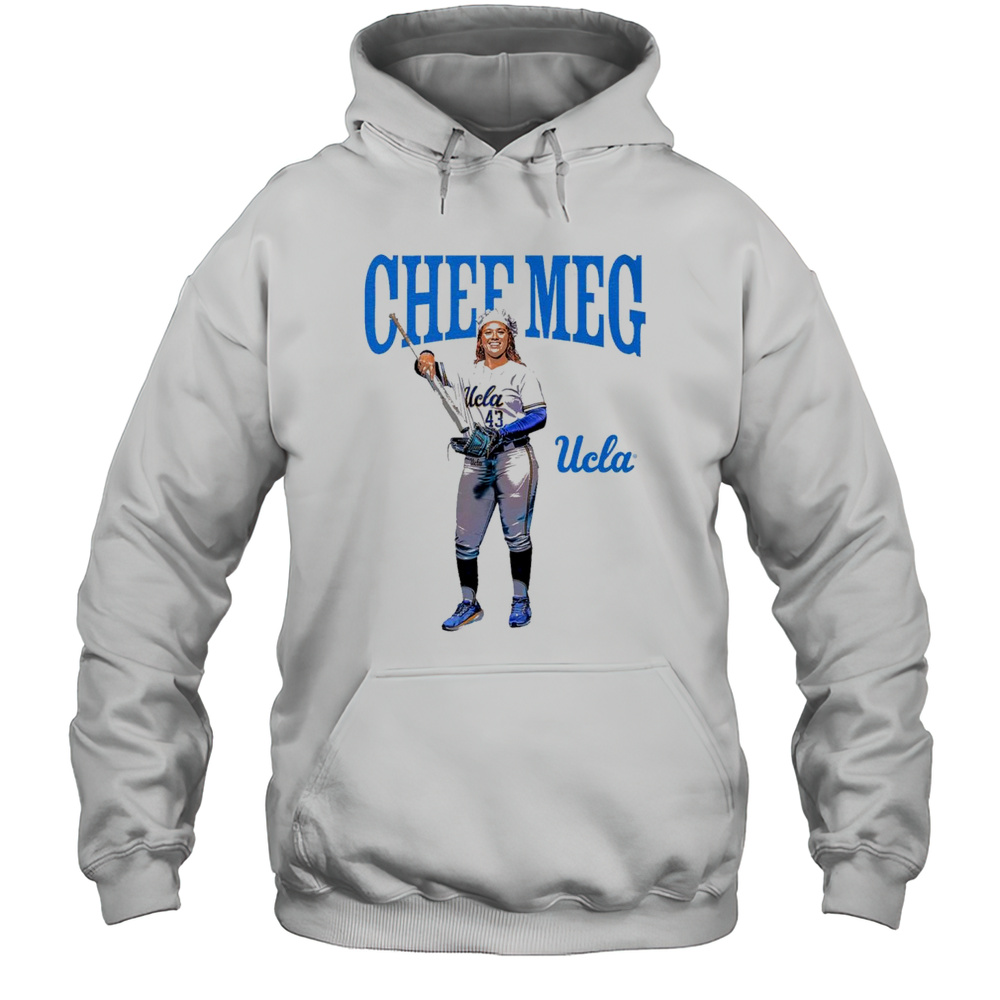 Megan Grant Chef Meg Illustrated UCLA Bruins Baseball 2025 NCAA Big Ten Conference Painting Graphic T-shirt Unisex Hoodie