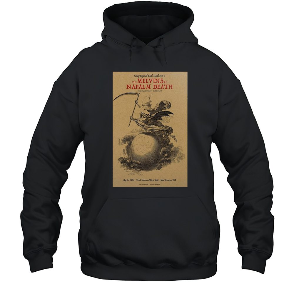 Napalm Death And Melvins At Great American Music Hall Apr 7 2025 T-shirt Unisex Hoodie