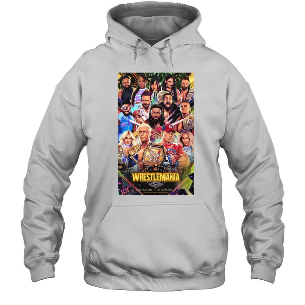 Ody Rhodes John Cena WWE WrestleMania Vegas April 19-20 2025 Nevada Art Poster T-shirt Unisex Hoodie