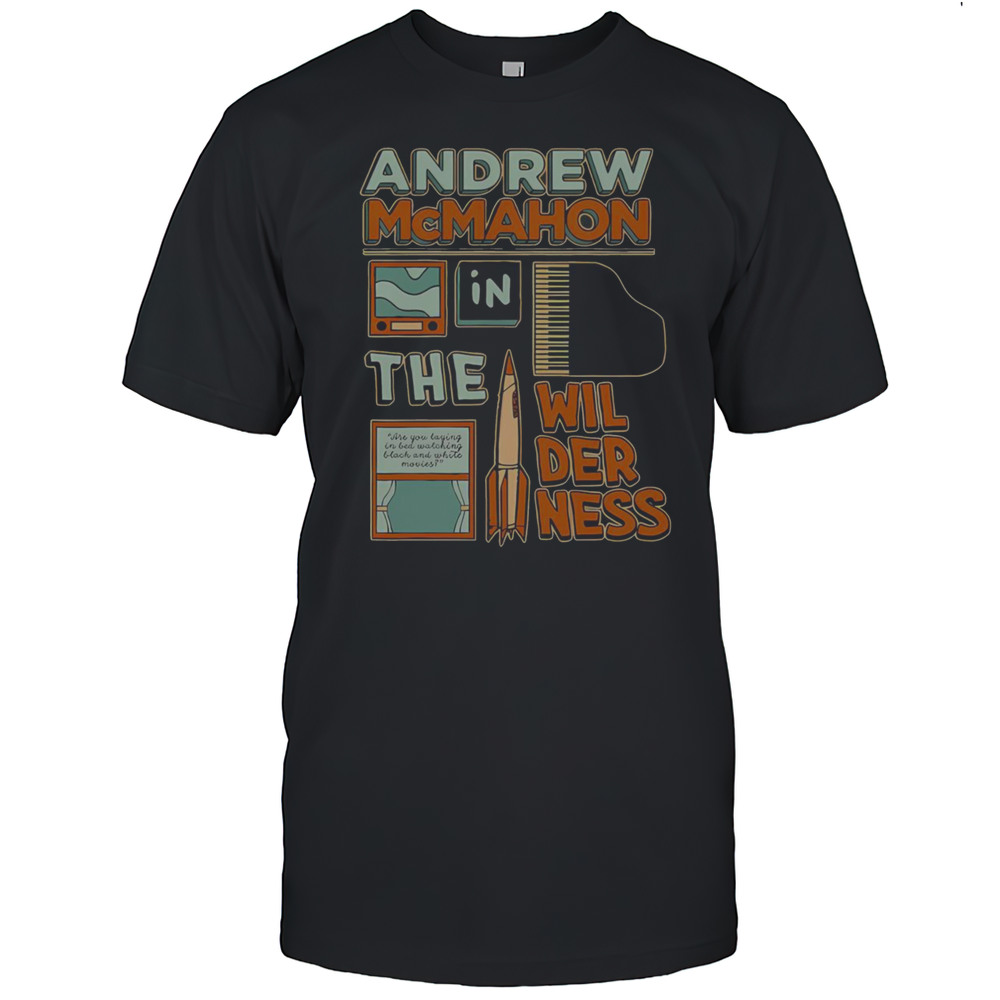 Official Andrew McMahon In The Der Ness Piano And Rocket T-Shirt