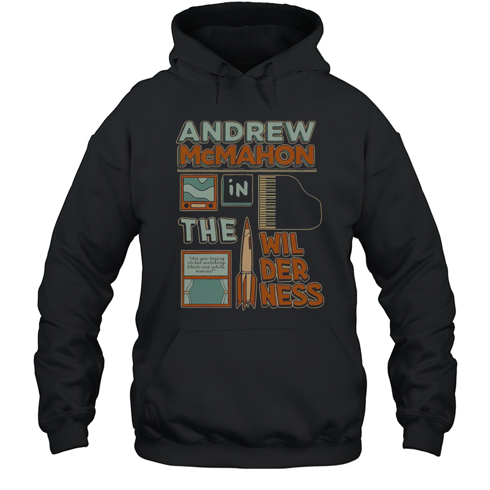 Official Andrew McMahon In The Der Ness Piano And Rocket T-Shirt Unisex Hoodie