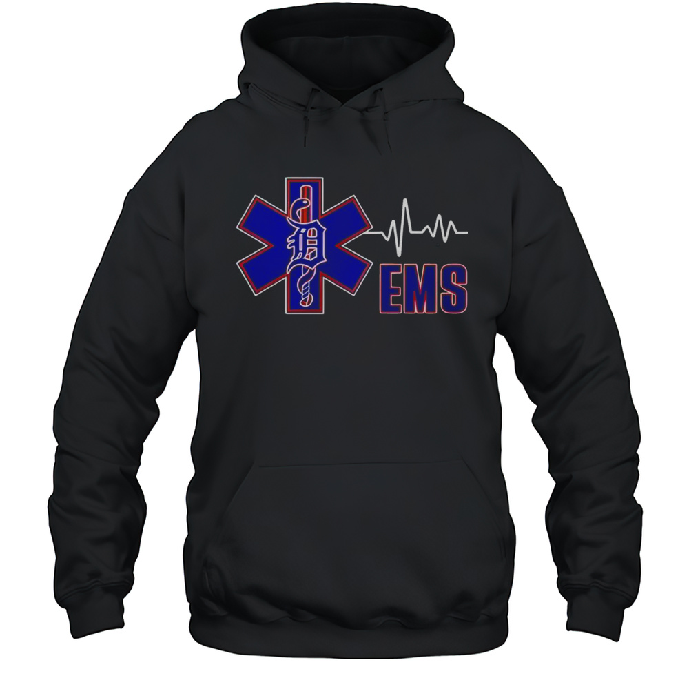 Official Detroit Tigers National EMS Week T-Shirt Unisex Hoodie
