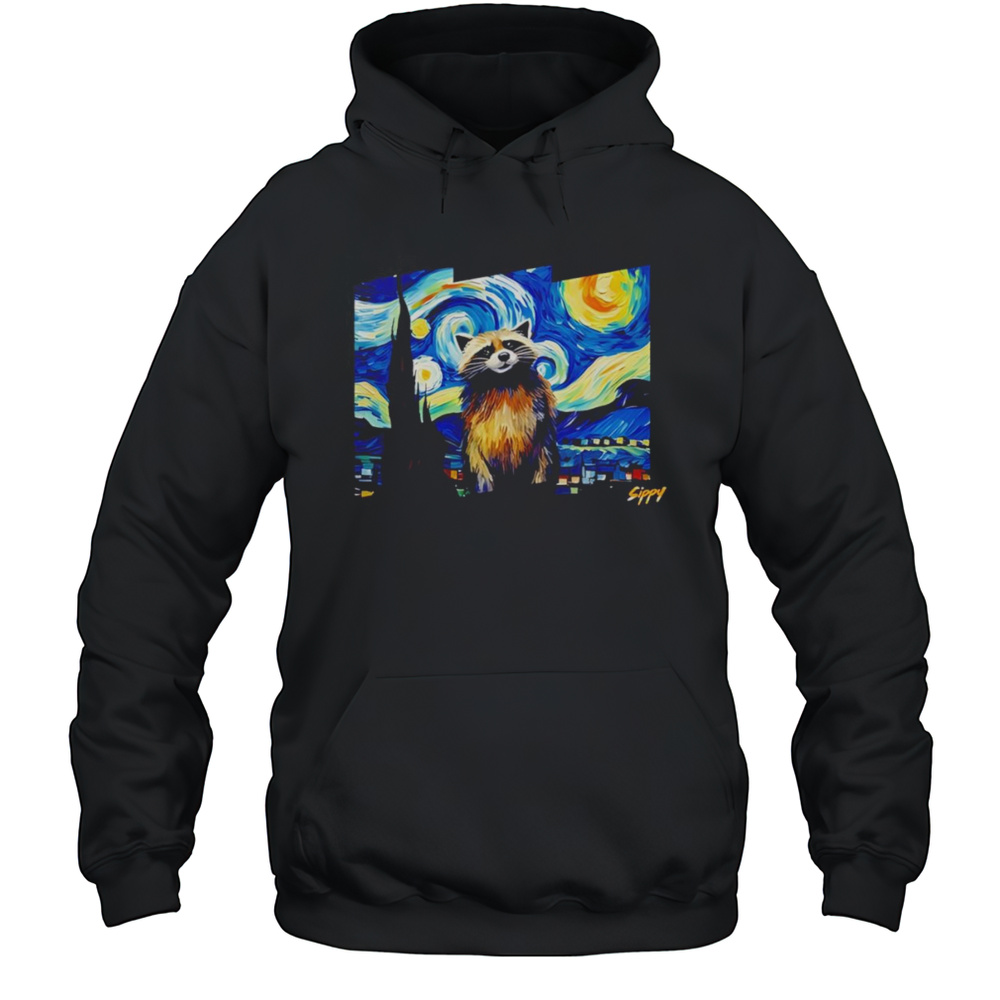 Raccoon Sippy Night Shirt Unisex Hoodie