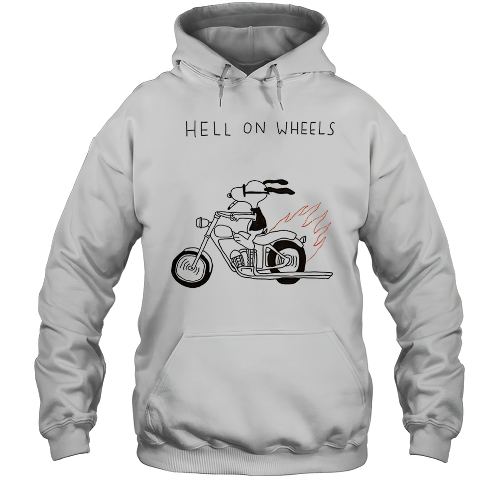 Snoopy Peanuts Smoking Hell On Wheels Shirt Unisex Hoodie