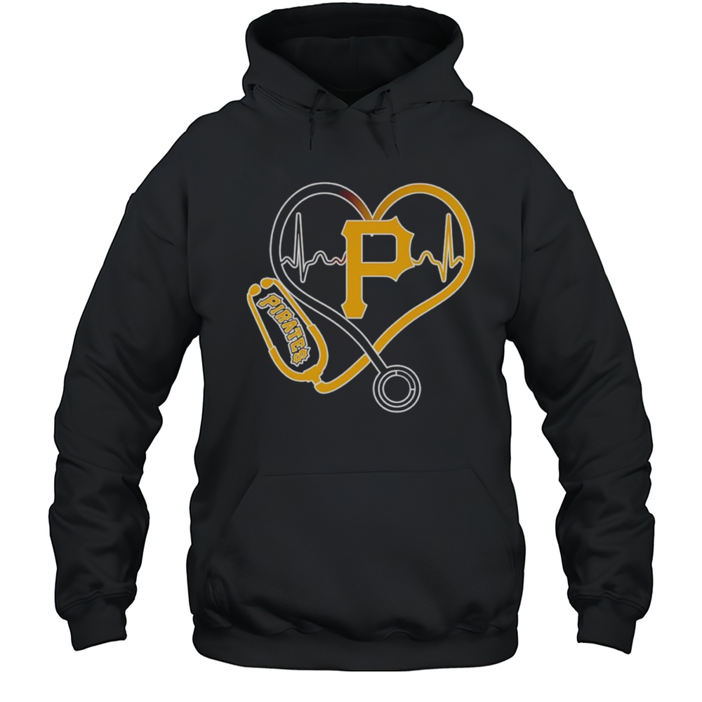 Stethoscope Heartbeat Pittsburgh Pirates Shirt Unisex Hoodie