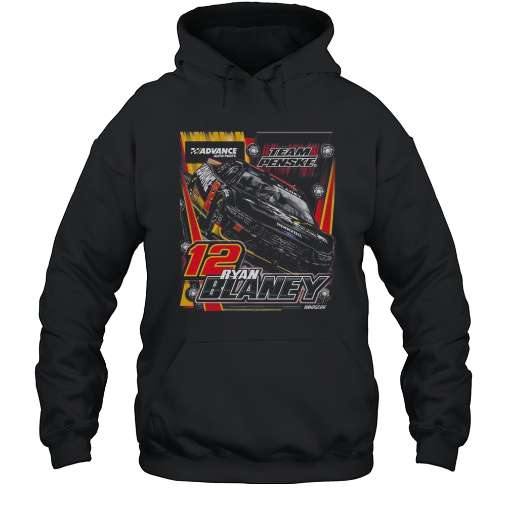 Team Penske Charcoal Ryan Blaney Advance Auto Parts 2025 Shirt Unisex Hoodie