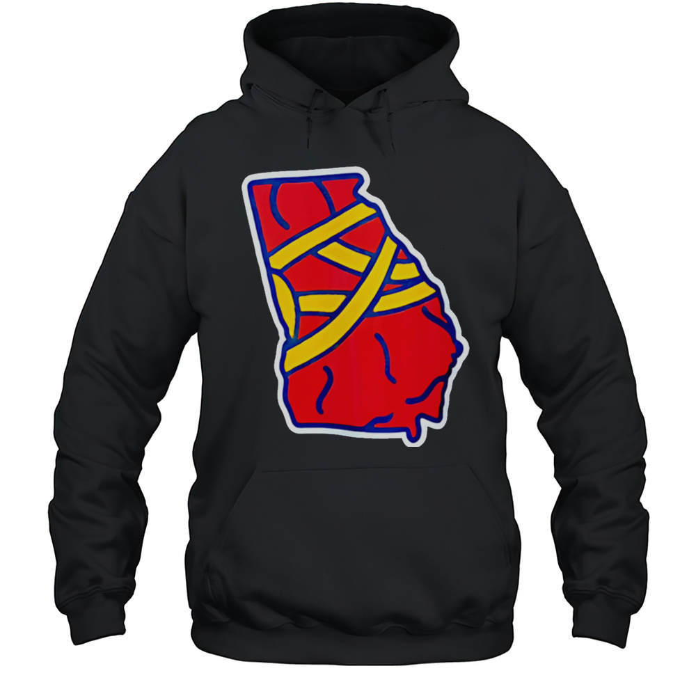 ATL GA Atlanta Baseball Map Shirt Unisex Hoodie