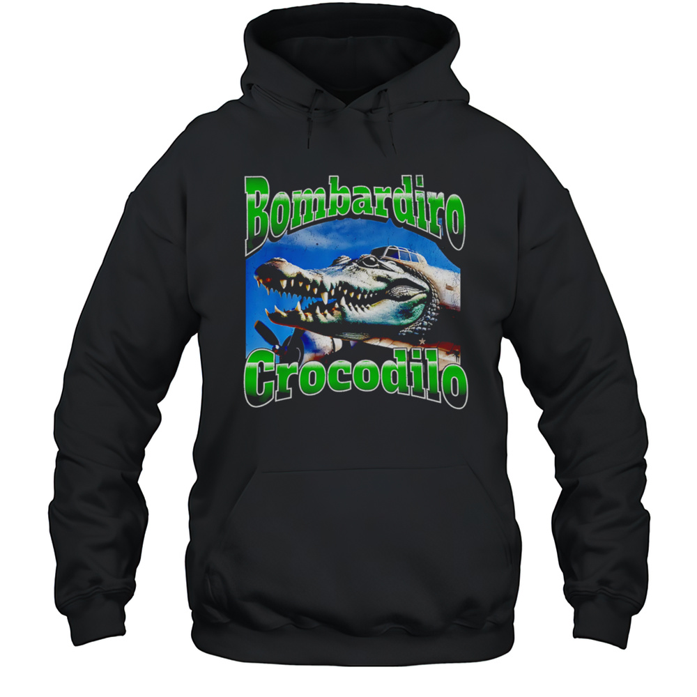 Bombardino Crocodilo Funny Brain Rot Retro Shirt Unisex Hoodie