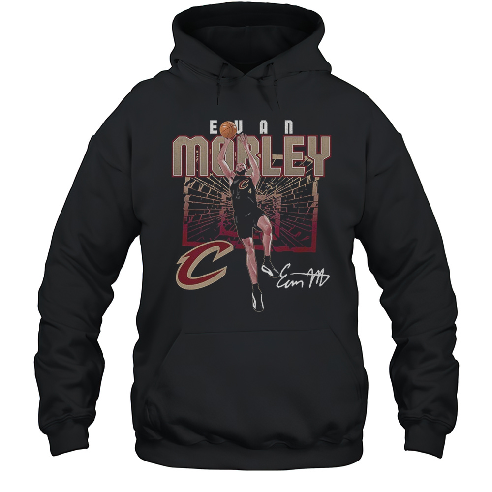 Evan Mobley Cleveland Cavaliers MLB Basketball Player Shattered Signature Shirt Unisex Hoodie