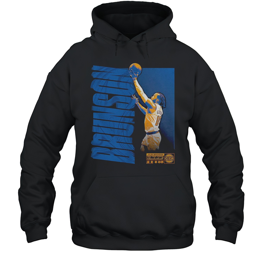Jalen Brunson New York Knicks NBA Basketball Player Wave Graphic Shirt Unisex Hoodie