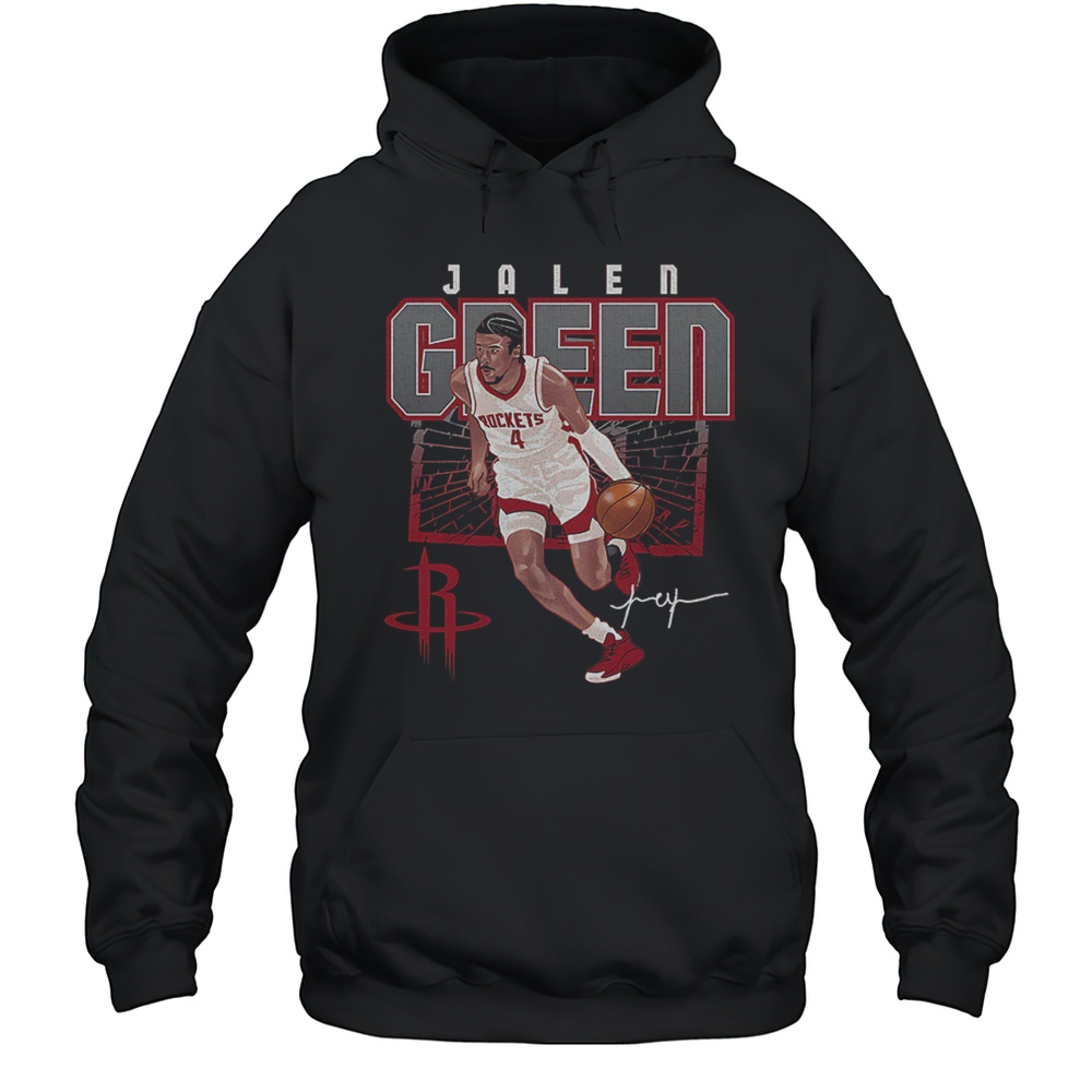 Jalen Green Houston Rockets MLB Basketball Player Shattered Signature Shirt Unisex Hoodie