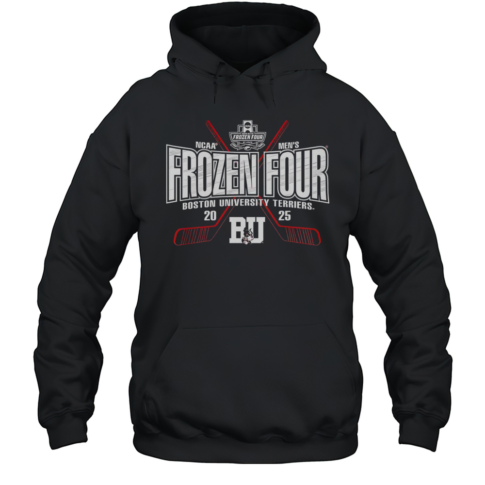 Official Red Boston Terriers 2025 NCAA Frozen Four Mens Ice Hockey Tournament T-Shirt Unisex Hoodie