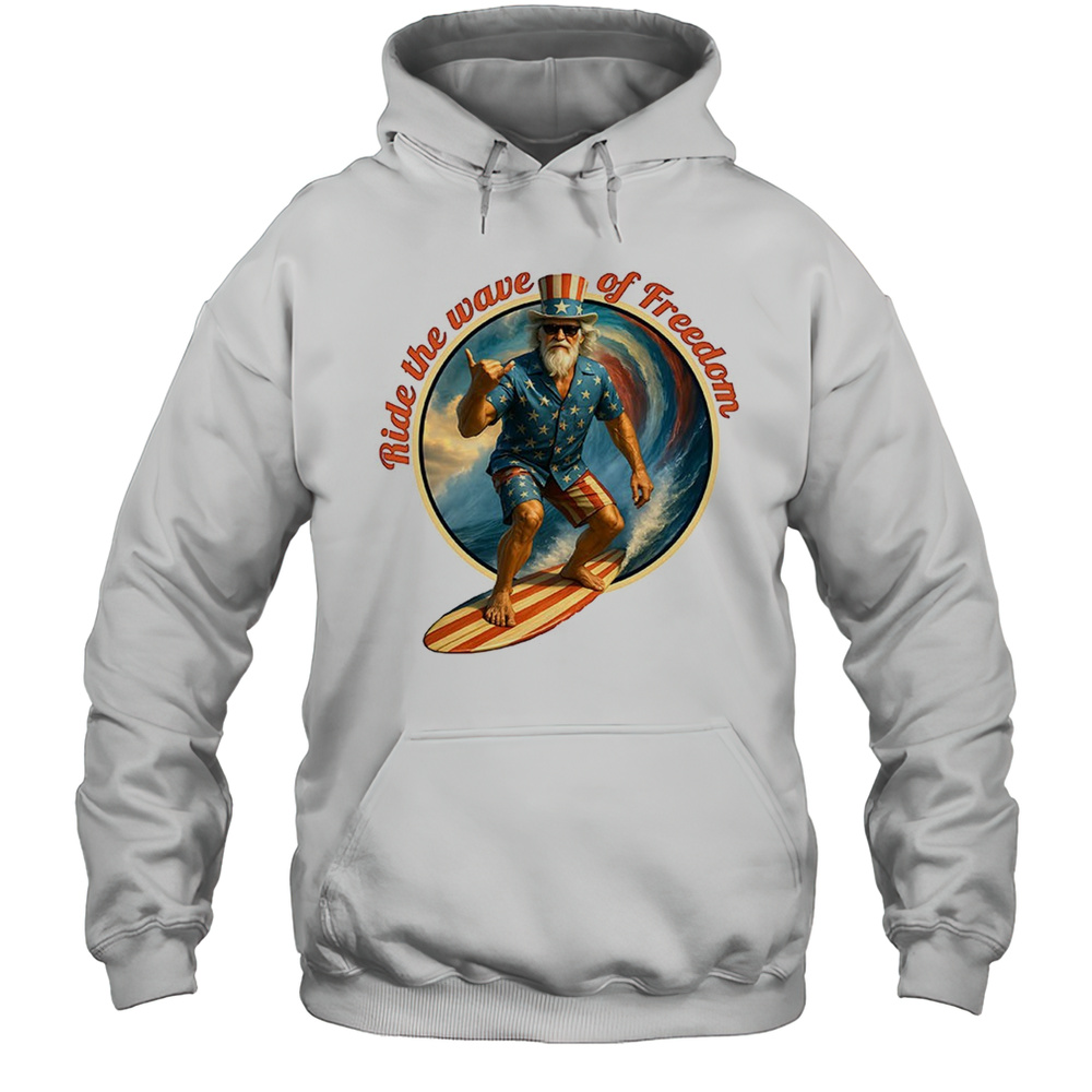 Old Men Ride The Wave Of Freedom Shirt Unisex Hoodie