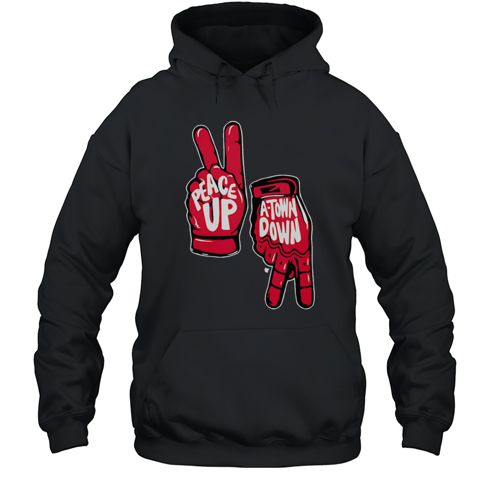 Peace Up A-Town Down Shirt Unisex Hoodie