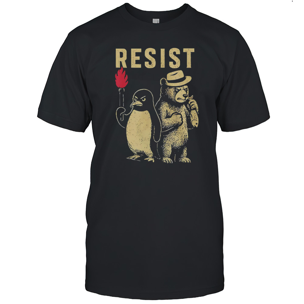 Penguins Smokey Bear Resist Tariff Shirt