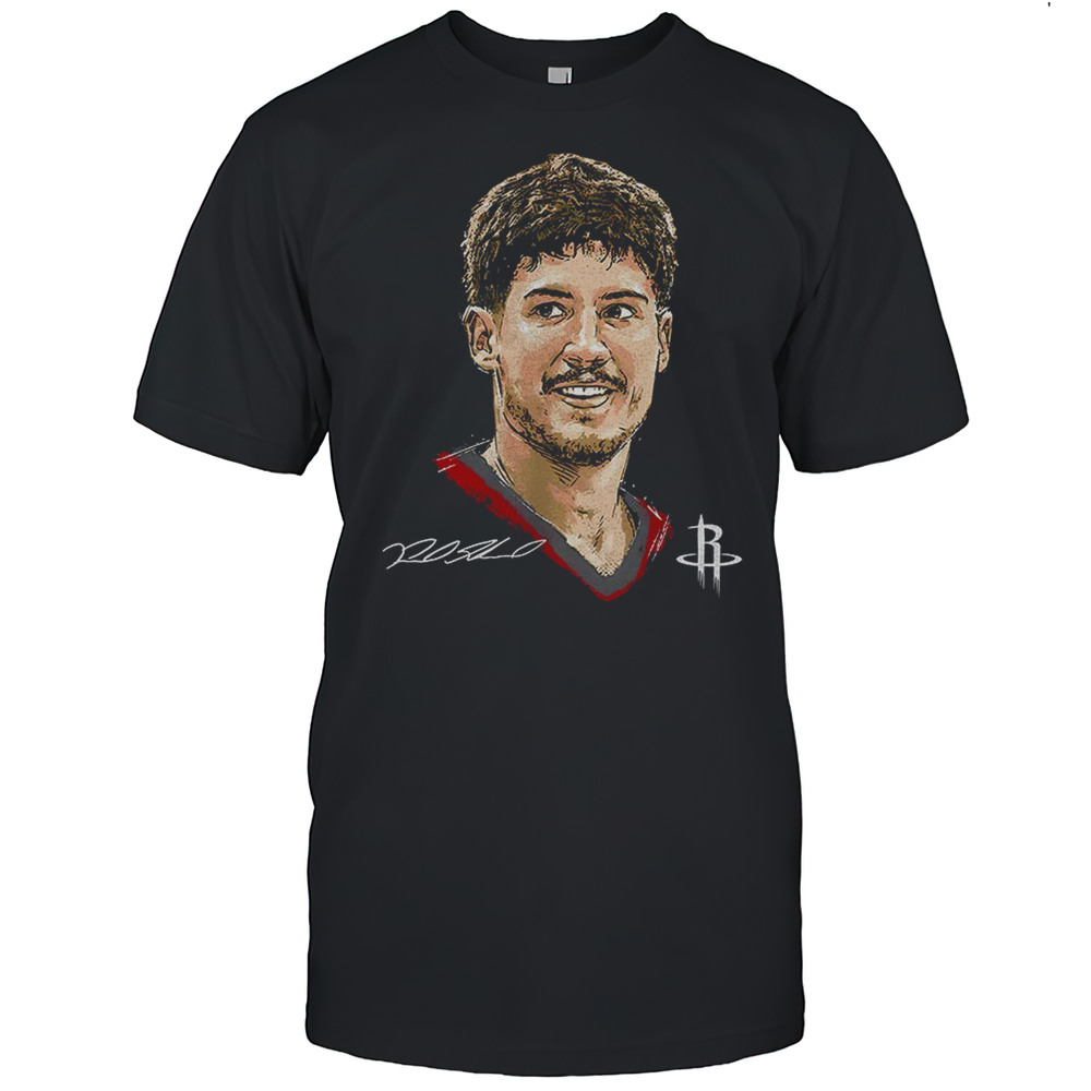 Reed Sheppard Houston Rockets MLB Basketball Player Portrait Signature Shirt