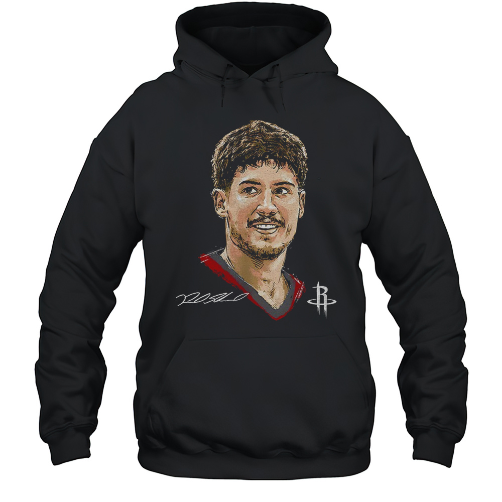 Reed Sheppard Houston Rockets MLB Basketball Player Portrait Signature Shirt Unisex Hoodie
