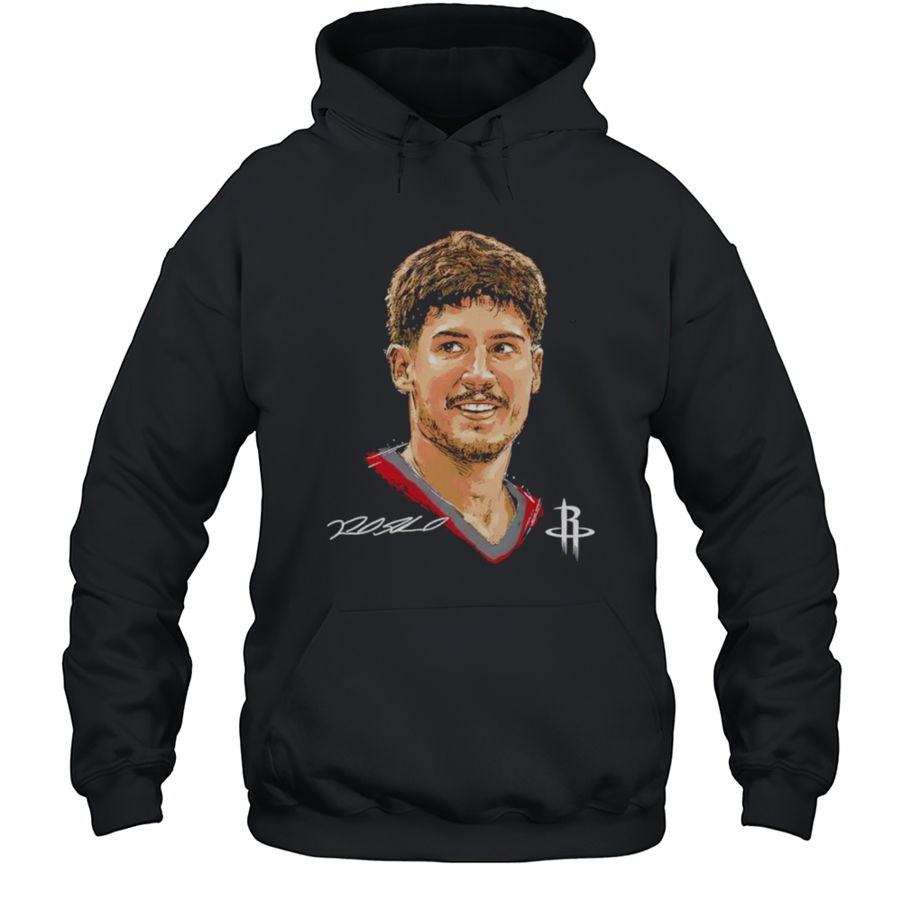Reed Sheppard Houston Rockets Portrait Big Head Shirt Unisex Hoodie