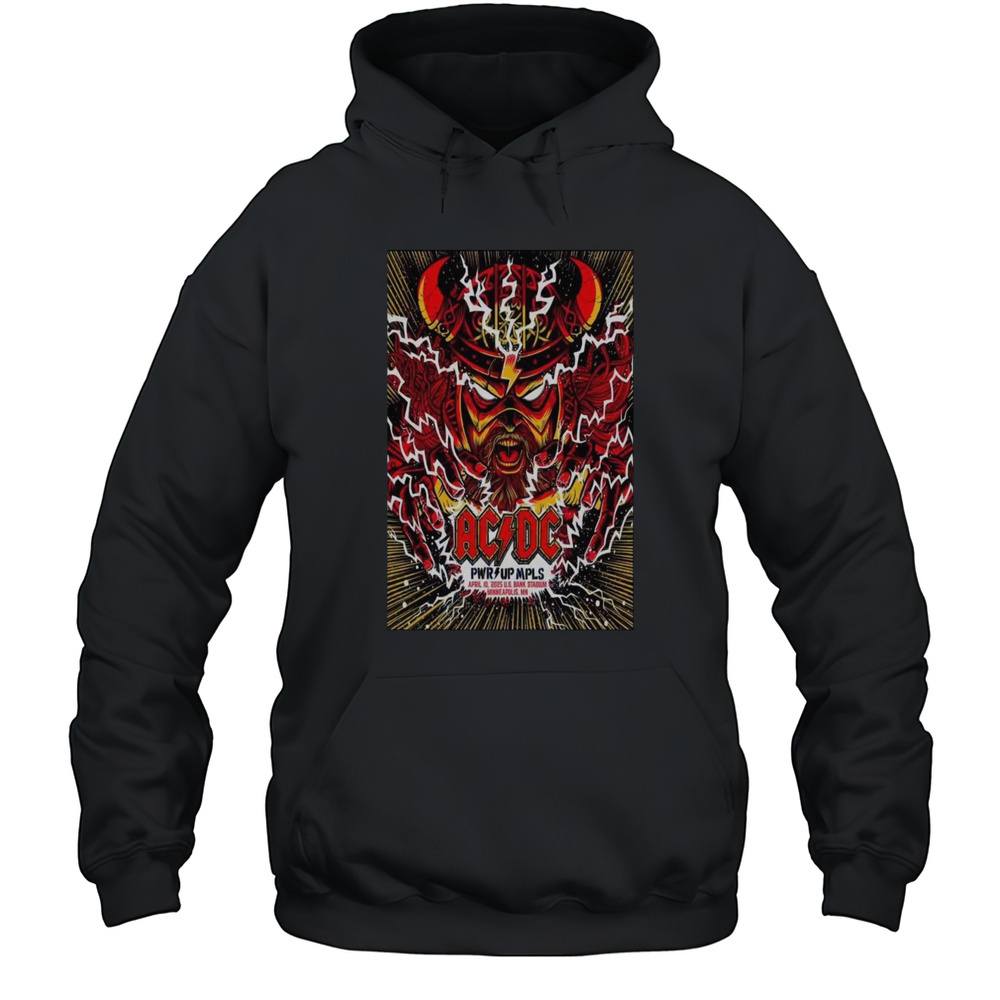 AC DC At U.S. Bank Stadium On April 10 2025 Minneapolis MN Show Poster Graphic T-shirt Unisex Hoodie