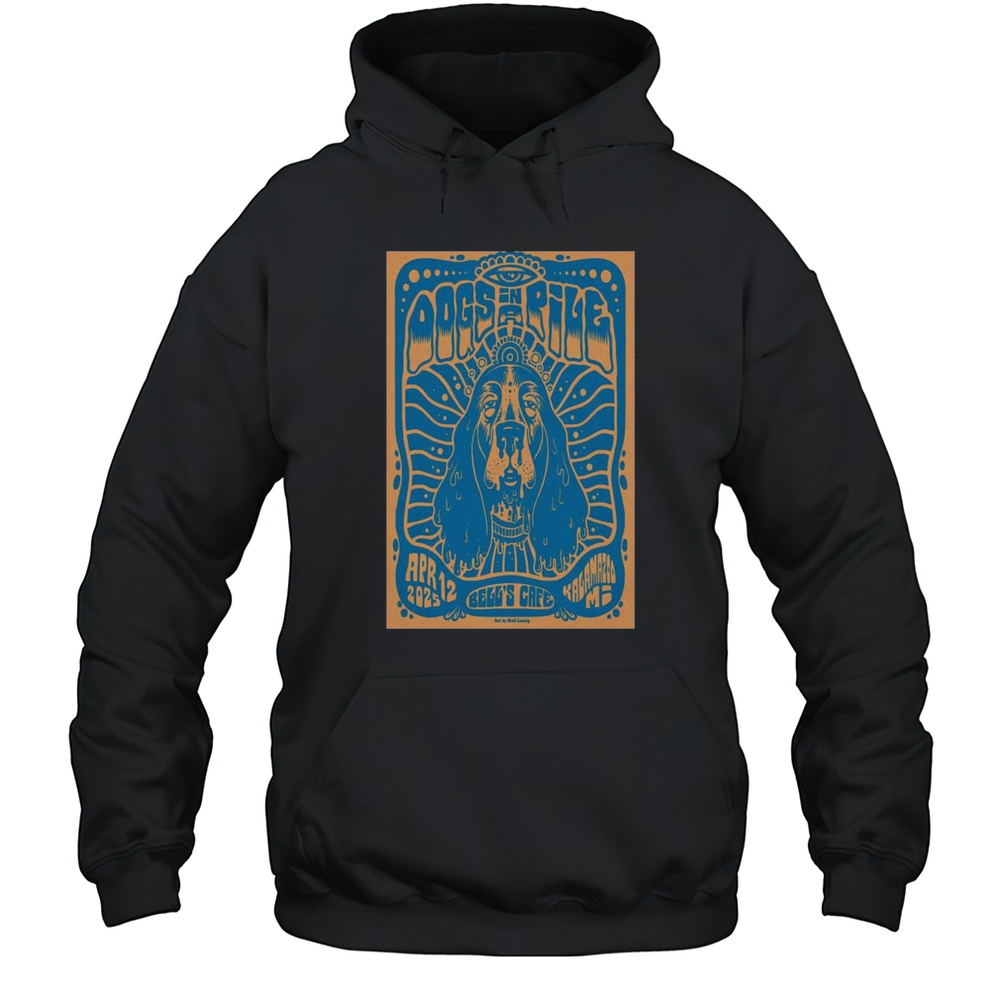 Dogs In A Pile Bells Cafe Kalamazoo MI Apr 12 2025 Tour T-shirt Unisex Hoodie