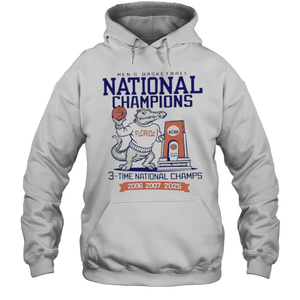 Florida Gators Three Time NCAA Mens Basketball National Champions Shirt Unisex Hoodie