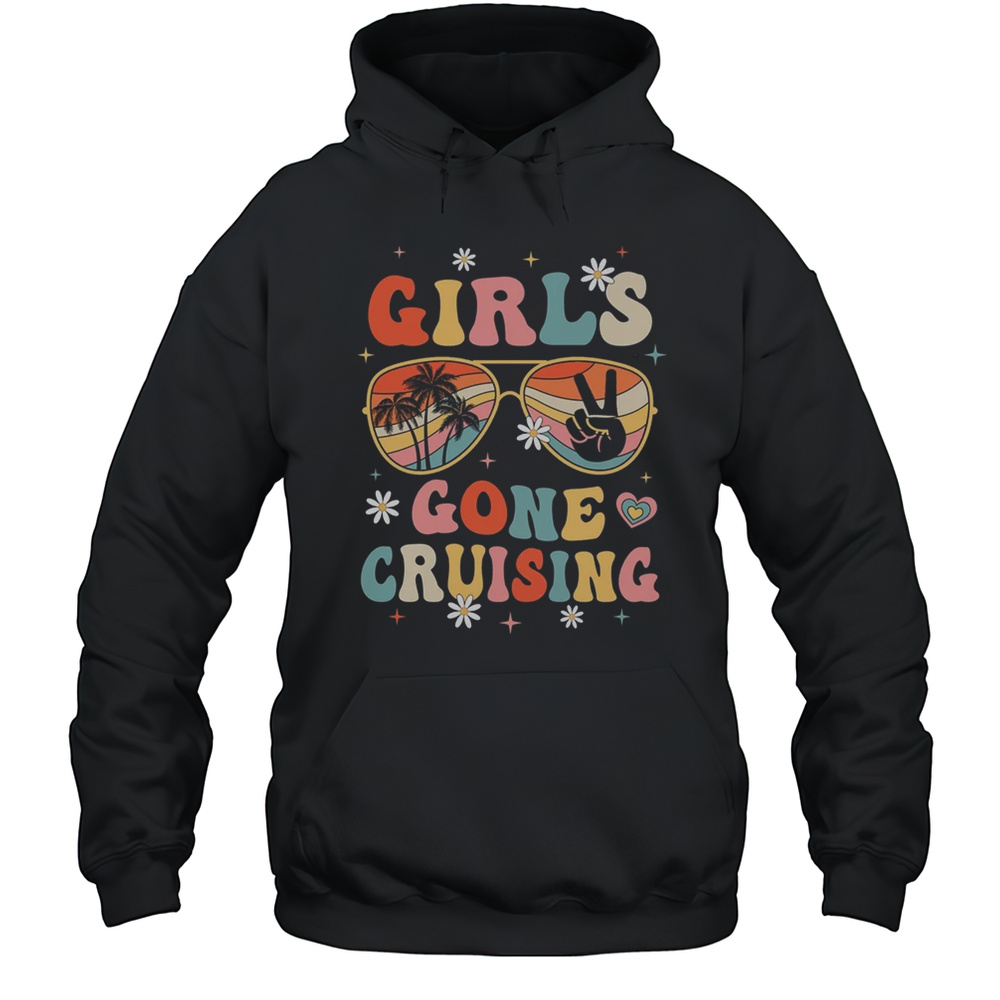 Girls Gone Cruising Cruise Matching Girls Cruise Vacation Shirt Unisex Hoodie