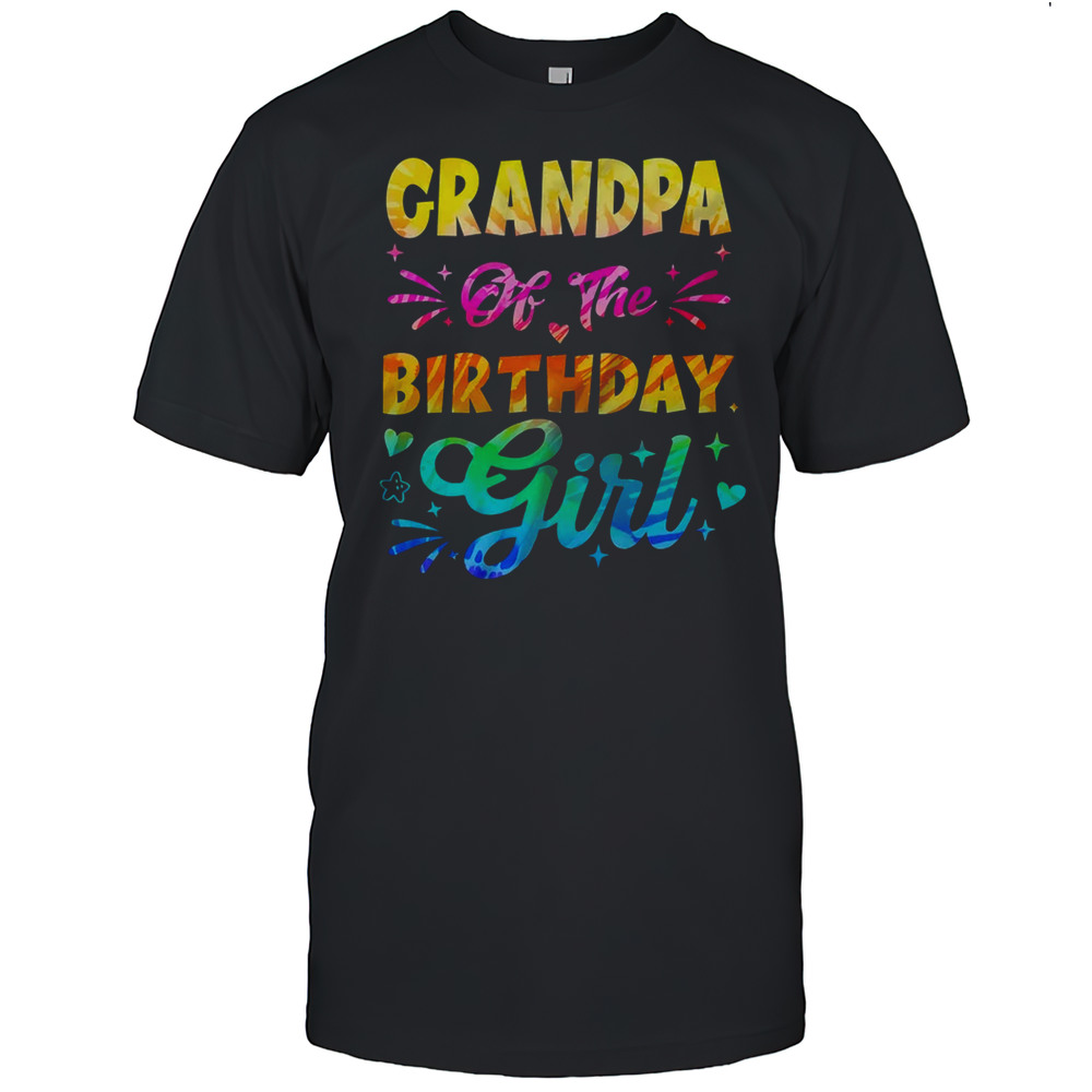 Grandpa Of The Birthday Girl Tie Dye 1st Birthday Family Shirt
