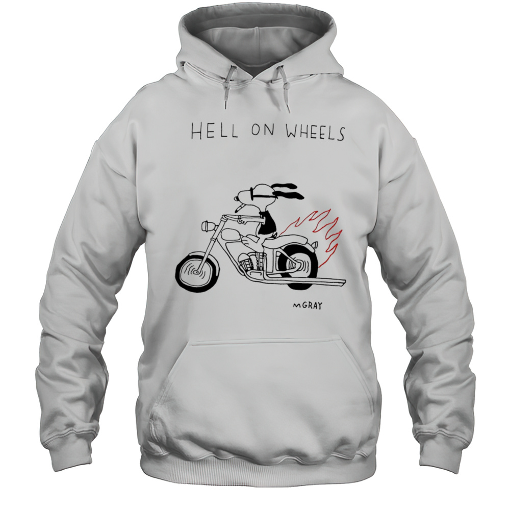 Hell On Wheels Snoopy Go Moto Shirt Unisex Hoodie