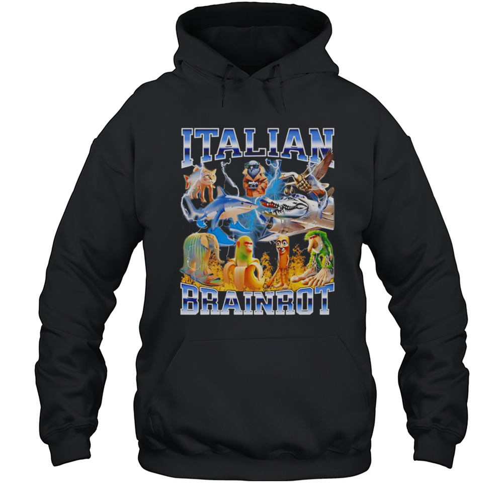 Italian Brainrot Bombardiro Crocodilo Tralalero Tralala Shirt Unisex Hoodie