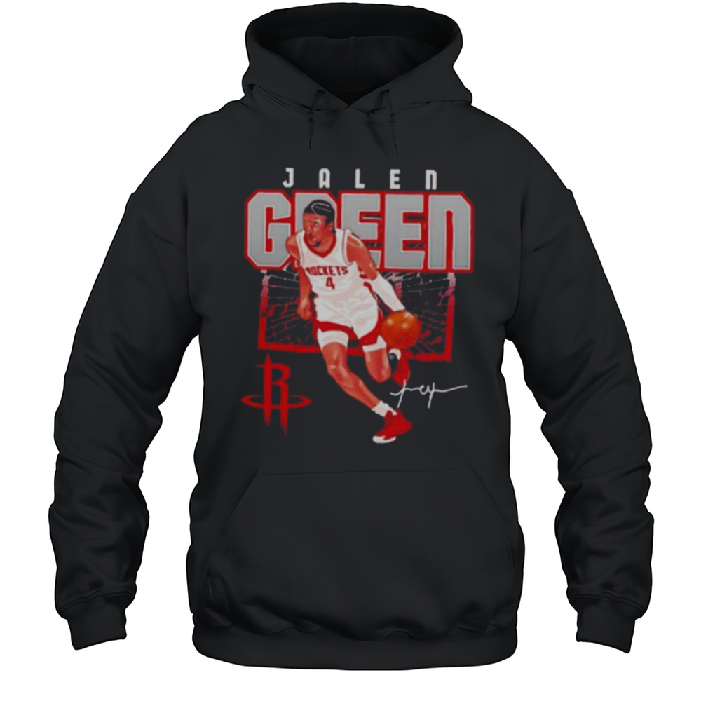 Jalen Green Houston Rockets Shattered Signature T Shirt Unisex Hoodie