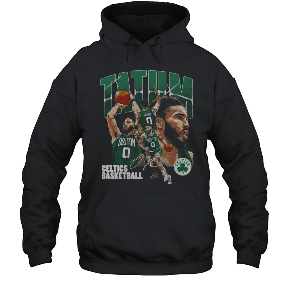 Jayson Tatum Boston Celtics Collage Signature 2025 Shirt Unisex Hoodie