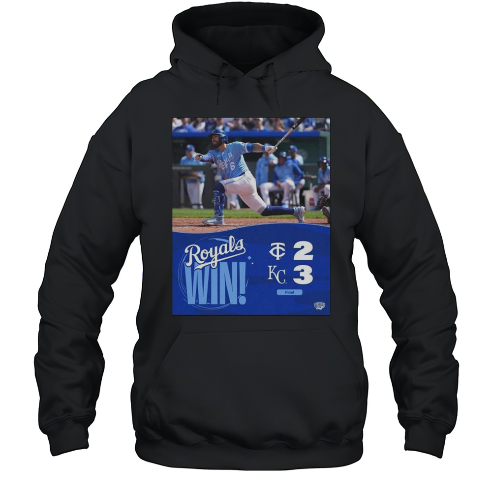 Kansas City Royals Defeat Minnesota Twins Final Score 3-2 April 10 2025 MLB T-shirt Unisex Hoodie