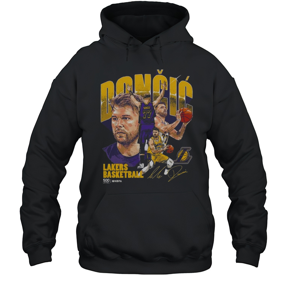 Luka Doncic Los Angeles Lakers Collage Signature 2025 Shirt Unisex Hoodie