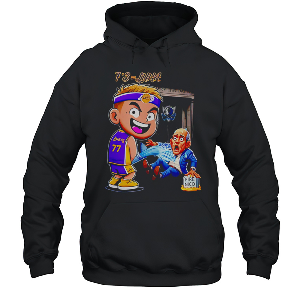 Luka Kicked Dallas Fire Nico Funny Cartoon Shirt Unisex Hoodie