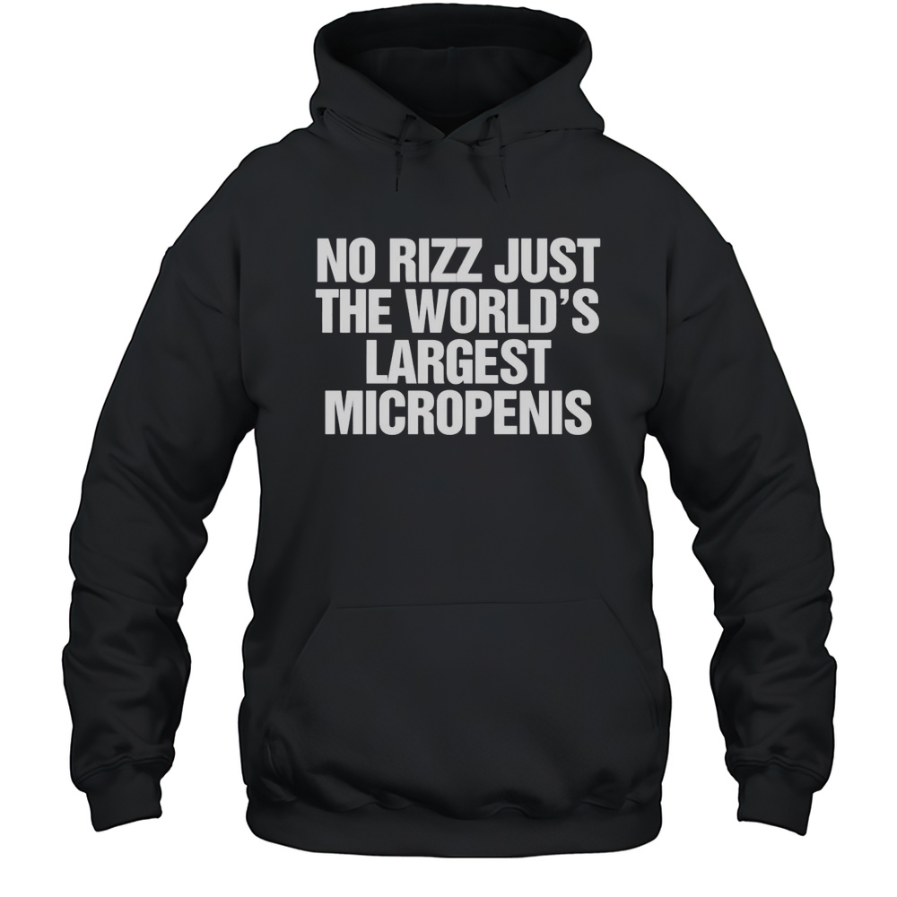 No Rizz Just The Worlds Largest Micropenis Shirt Unisex Hoodie