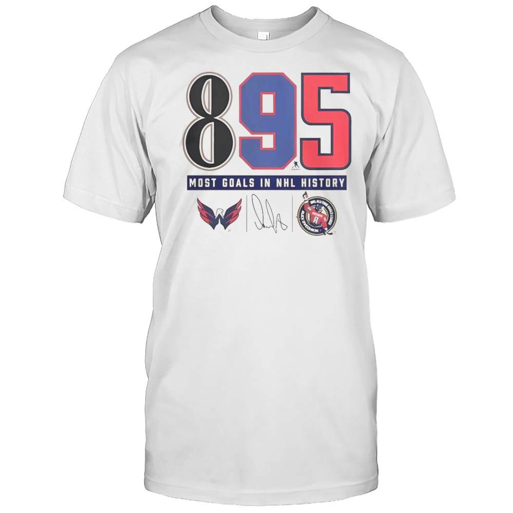 Official Alexander Ovechkin Washington Capitals NHL All-Time Leading Goal Scorer 895 T-Shirt Official Alexander Ovechkin Washington Capitals NHL All-Time Leading Goal Scorer 895 T-Shirt