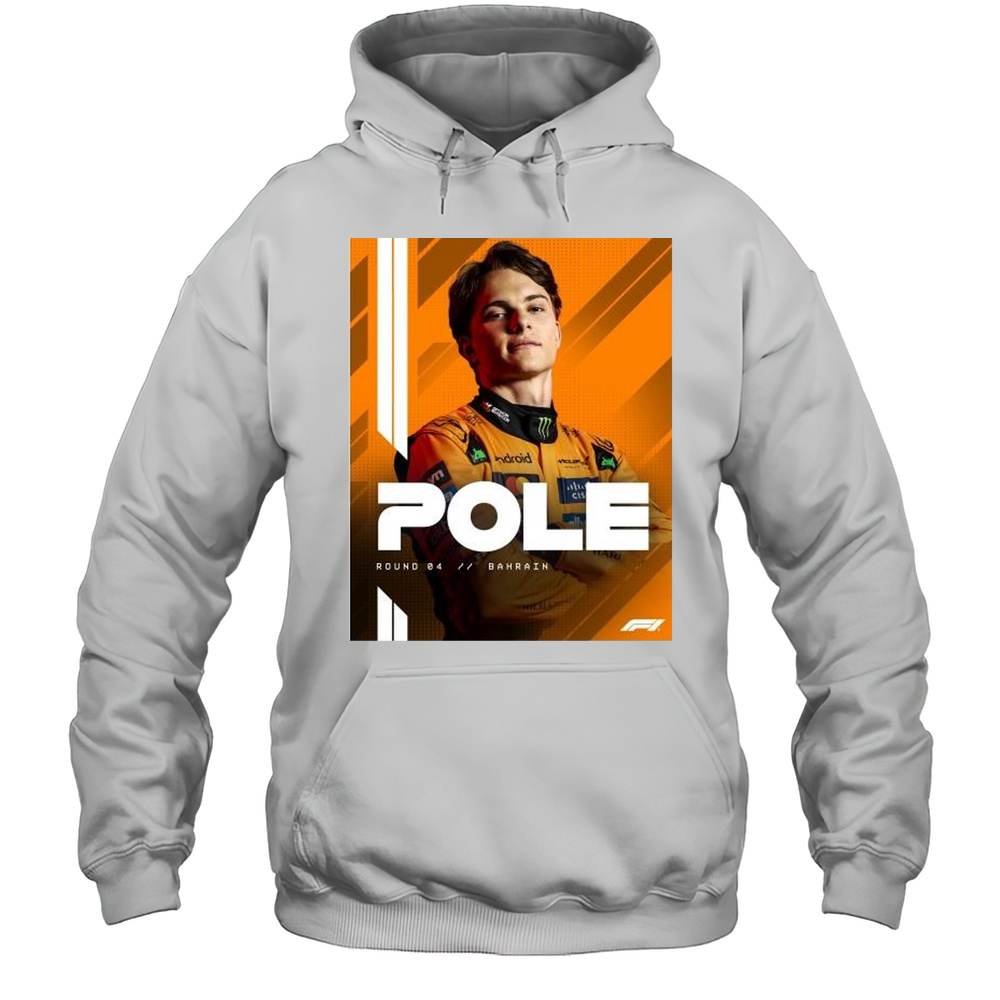 Oscar Piastri Takes Pole In Bahrain Grand Prix 2025 Round 04 Formula 1 T-shirt Unisex Hoodie