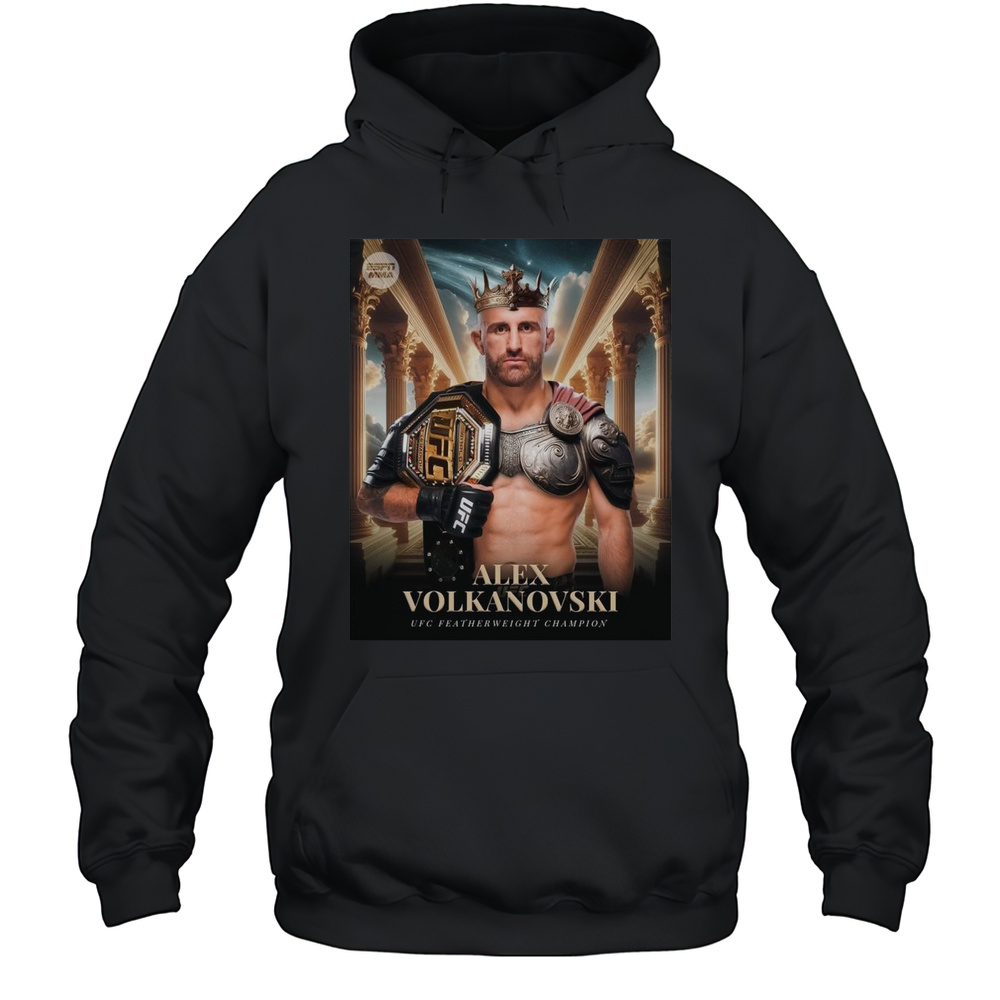 Poster Alexander Volkanovski Two-Time UFC Featherweight Champion Win At UFC 314 T-shirt Unisex Hoodie