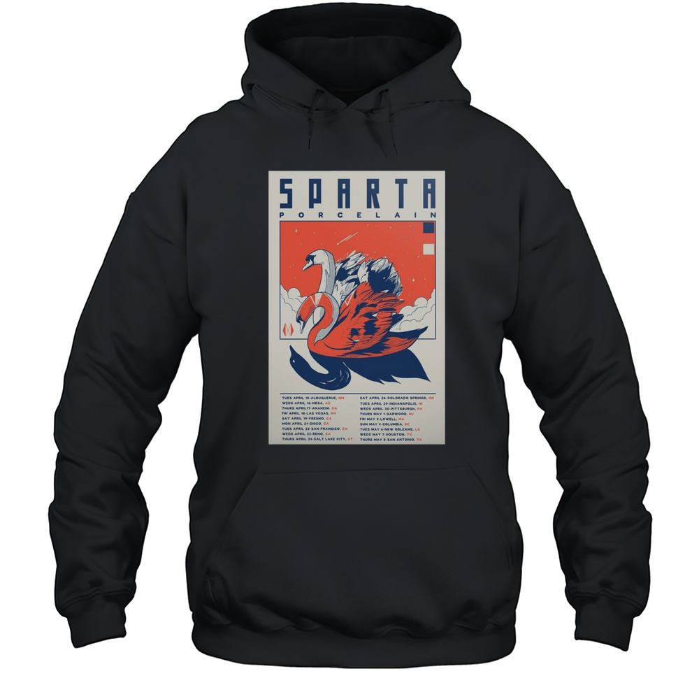 Sparta Porcelain 2025 Shows Tues April 15 Albuquerque NM Weds April 16 Mesa AZ T-shirt Unisex Hoodie